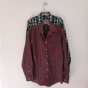 Lot of 2 Stafford Travel Performance Super Shirts